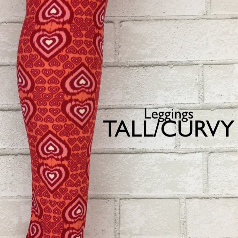 LuLaRoe Valentine's Tall & Curvy Leggings NWT